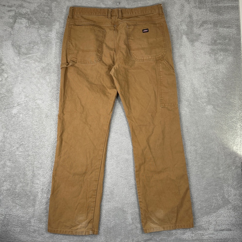 Dickies Carpenter Pants Mens 36x32 Brown Duck Canvas Utility Workwear Skater